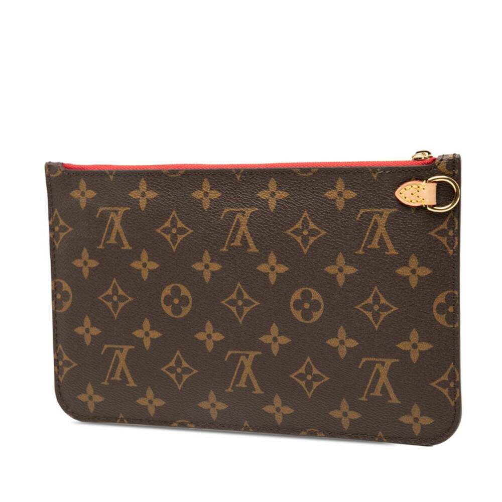 LOUIS VUITTON Brown Monogram Neverfull MM Pouch - Picture 2 of 5